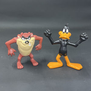 Vintage 1991 WB Taz and Daffy Action Figures